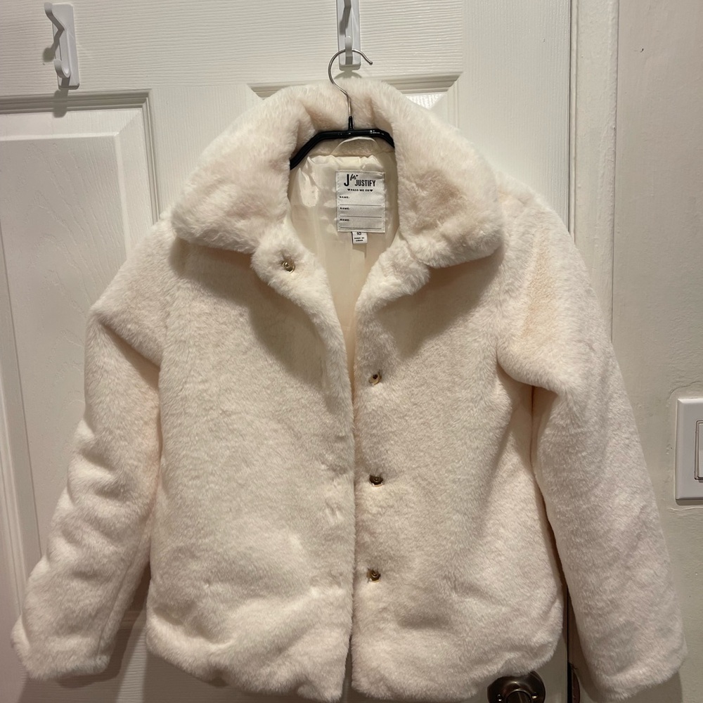 J for Justify Cream Kids Puffer Jacket
